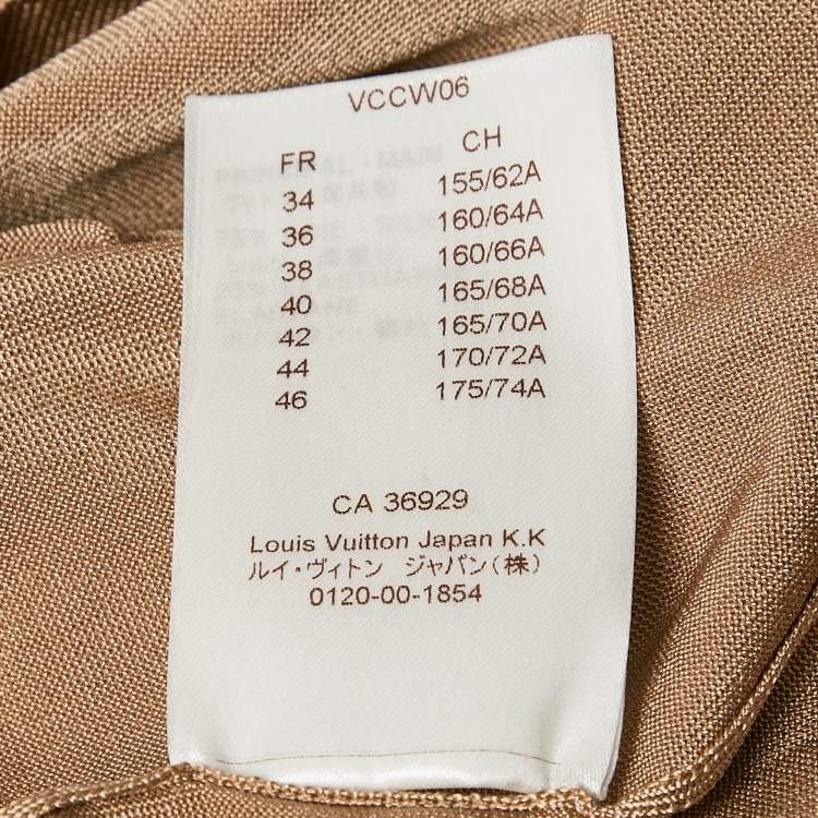 Pre Owned Louis Vuitton Beige Silk Blend Sweatshirt S