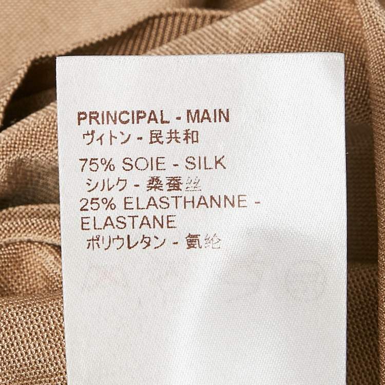 Pre Owned Louis Vuitton Beige Silk Blend Sweatshirt S