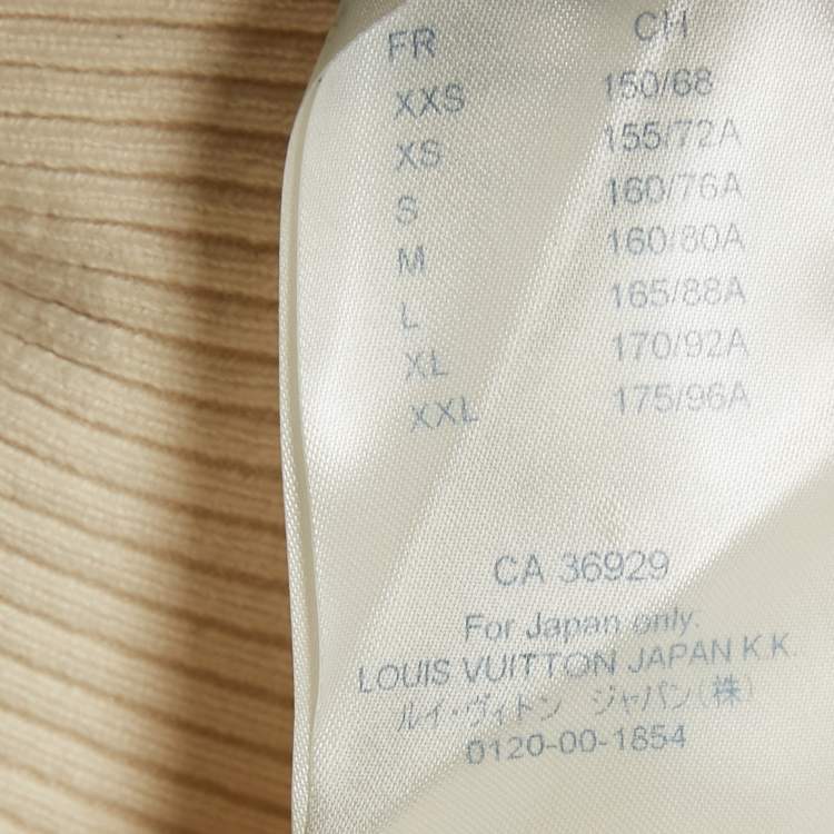 Pre Owned Louis Vuitton Cream Cashmere High Neck Sweater XS