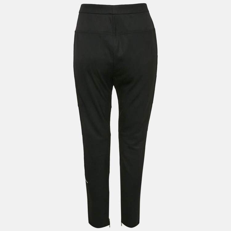 Pre Owned Louis Vuitton Black Wool Zip Detail Trousers M