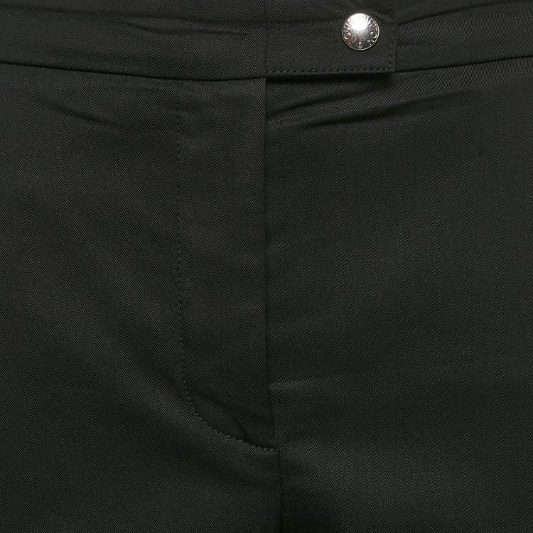 Pre Owned Louis Vuitton Black Wool Zip Detail Trousers M
