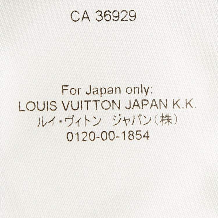 Pre Owned Louis Vuitton White Cotton Knit Neck Detail Top L