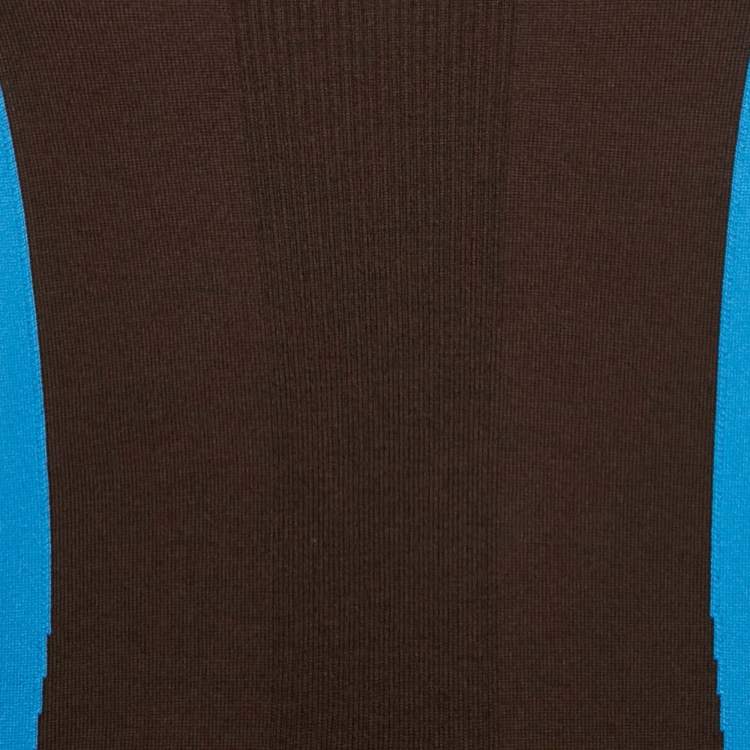 Pre Owned Louis Vuitton Multicolor Wool Blend Jersey Mini Dress L