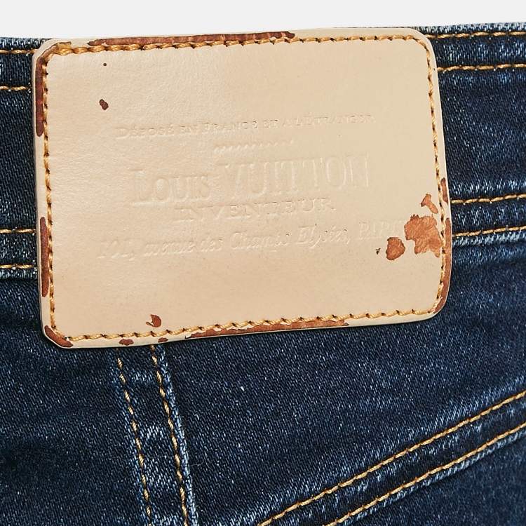 Pre Owned Louis Vuitton Blue Denim Jeans M Waist 30"