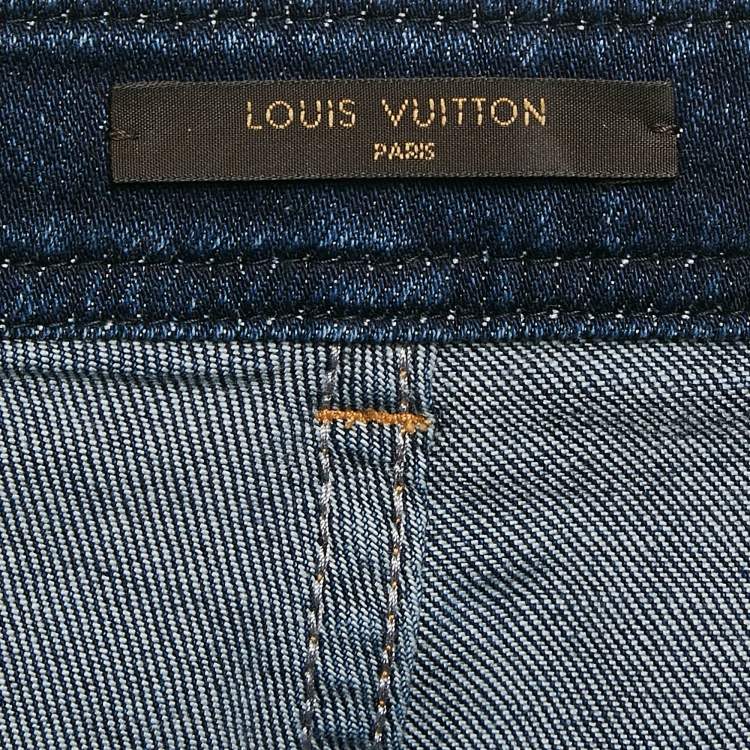 Pre Owned Louis Vuitton Blue Denim Jeans M Waist 30"