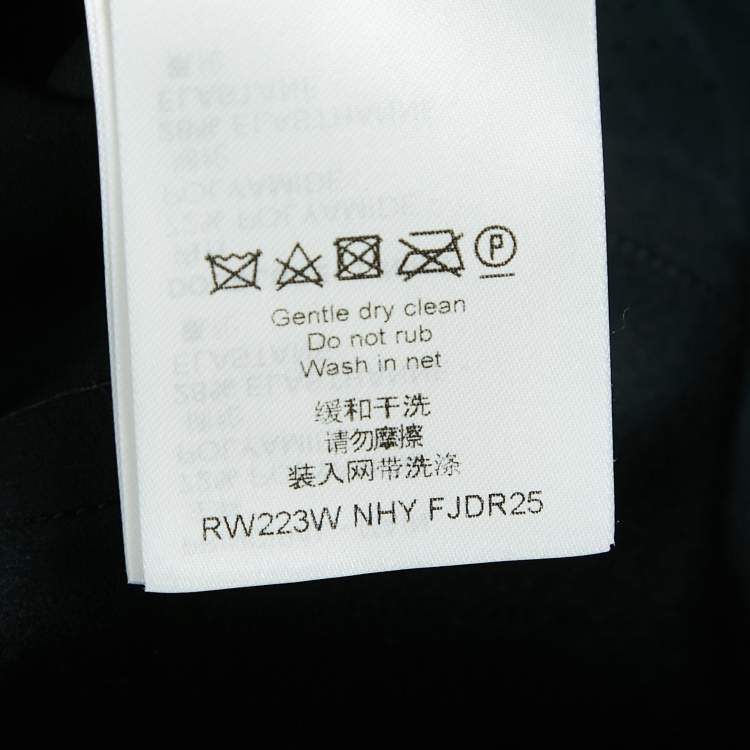 Pre Owned Louis Vuitton Black Jersey Logo Print Trimmed Mini Dress M