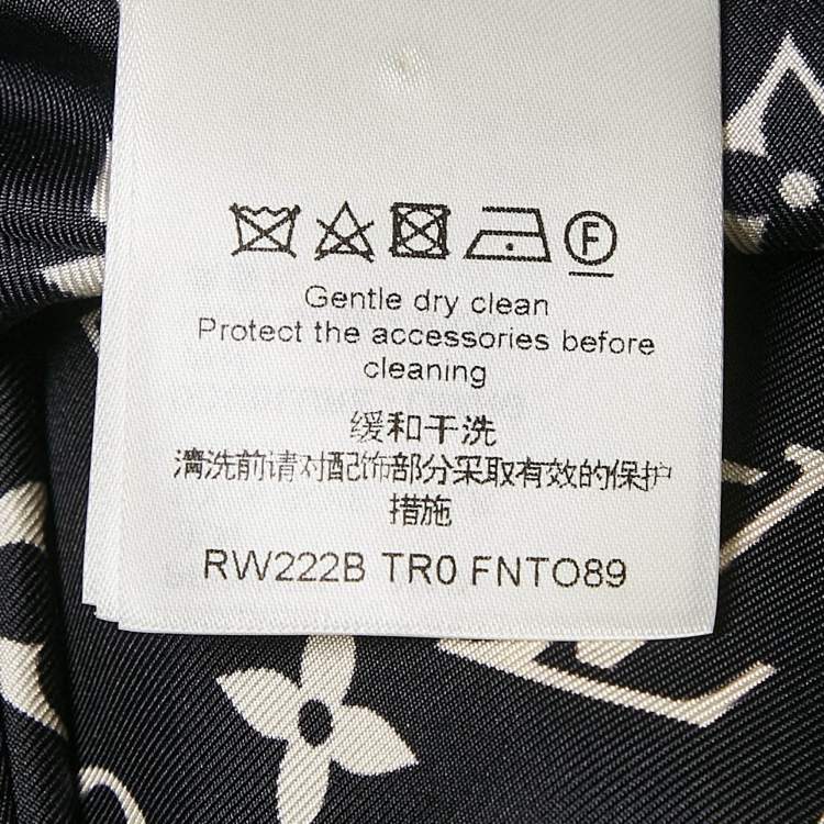 Pre Owned Louis Vuitton Black Monogram Print Silk Shirt and Shorts Set M