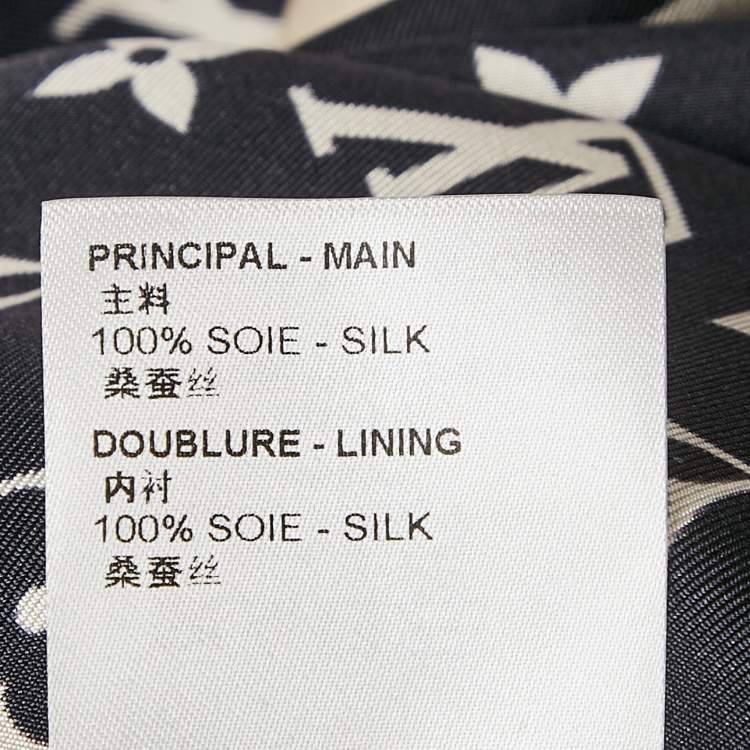Pre Owned Louis Vuitton Black Monogram Print Silk Shirt and Shorts Set M