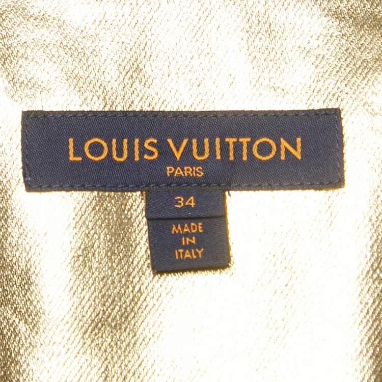 Pre Owned Louis Vuitton Golden Denim Tailcoat Jacket S