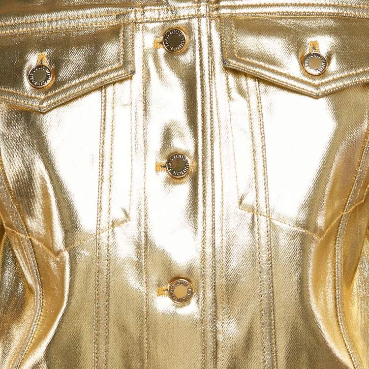 Pre Owned Louis Vuitton Golden Denim Tailcoat Jacket S