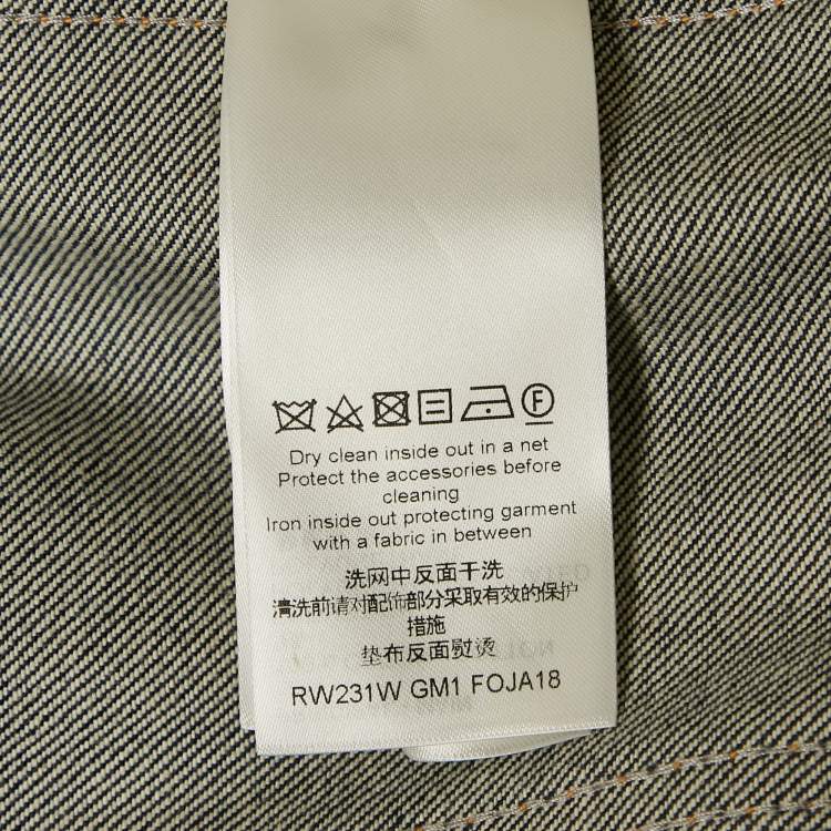 Pre Owned Louis Vuitton Golden Denim Tailcoat Jacket S