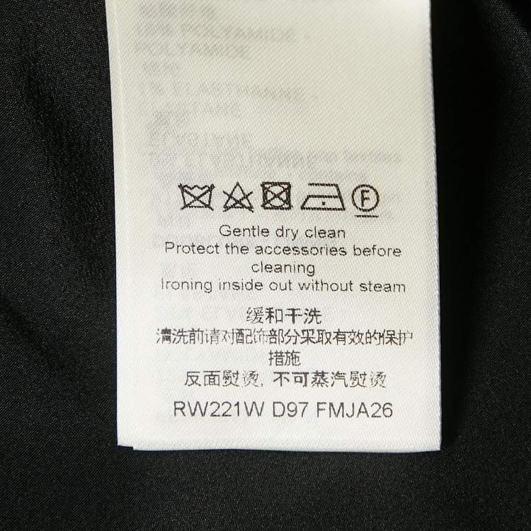 Pre Owned Louis Vuitton Black Logo Jacquard Knit Zip-Up Jacket S