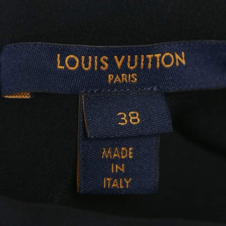 Pre Owned Louis Vuitton Black Jersey Crop Top M