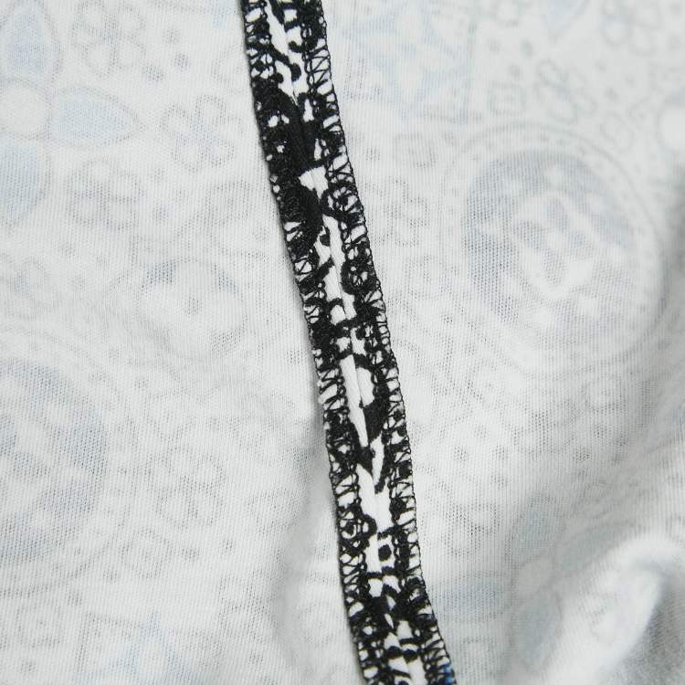 Pre Owned Louis Vuitton White/Multicolor Monogram Print Cotton Crew Neck T-Shirt M