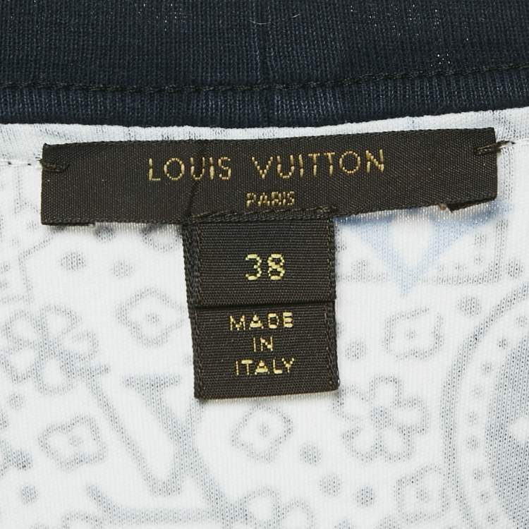 Pre Owned Louis Vuitton White/Multicolor Monogram Print Cotton Crew Neck T-Shirt M
