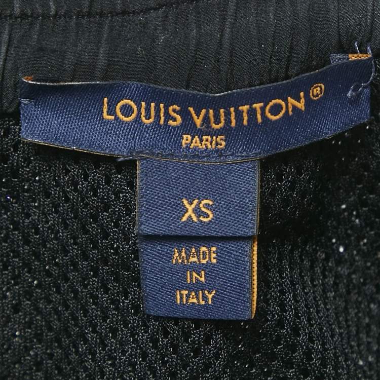 Pre Owned Louis Vuitton Black Lurex Knit Jogger Pants XS