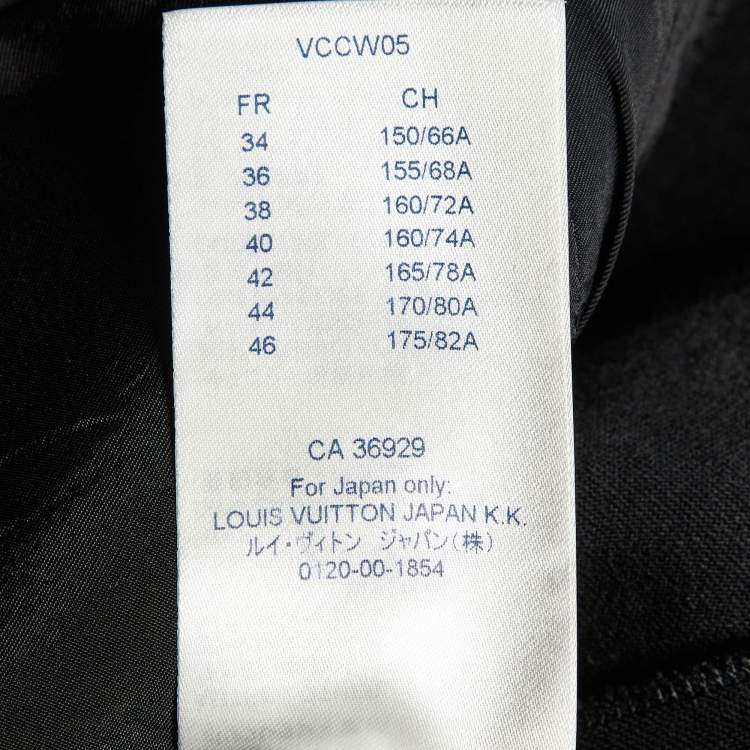 Pre Owned Louis Vuitton Black Wool Tapered Trousers M