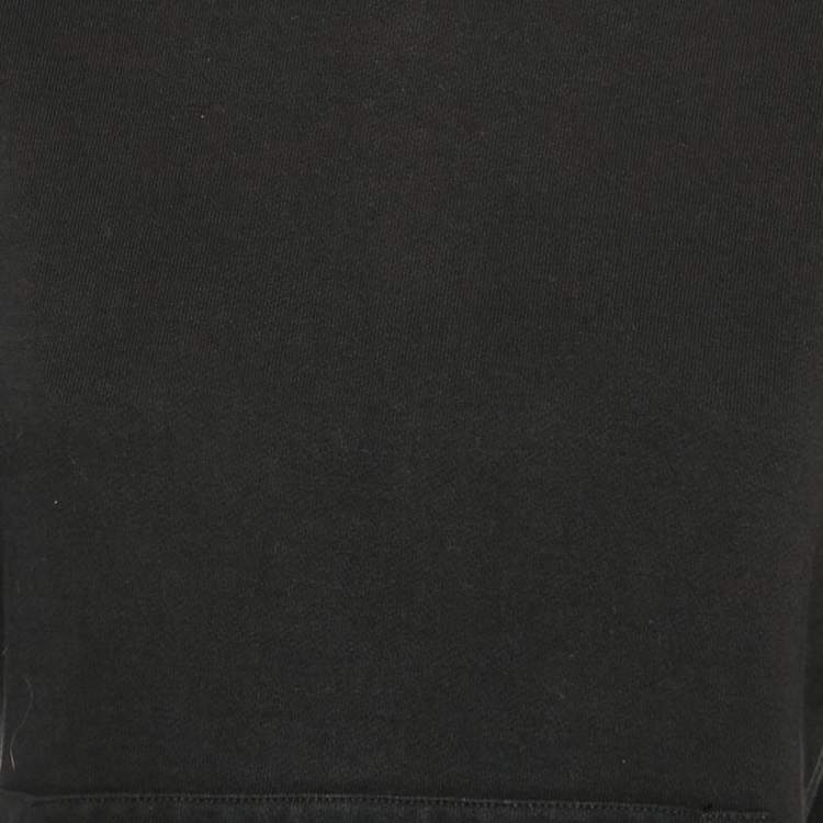 Pre Owned Louis Vuitton Black Cotton Knit Hooded Sweatshirt XS