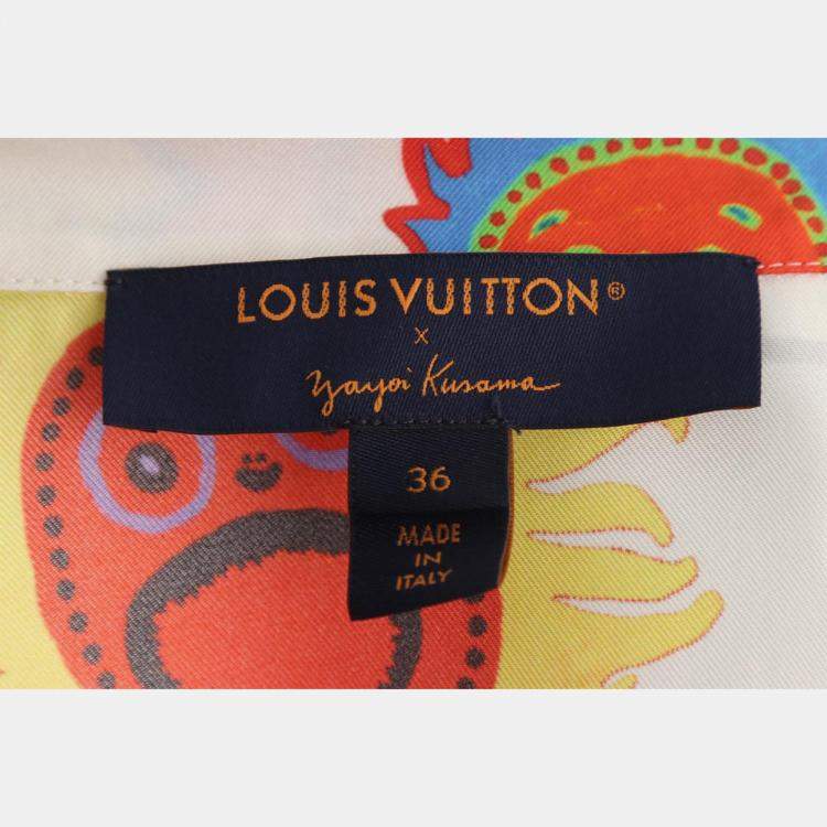 Pre Owned Louis Vuitton x Yayoi Kusama Multicolor Silk Printed Pajamas Shirt FR 36