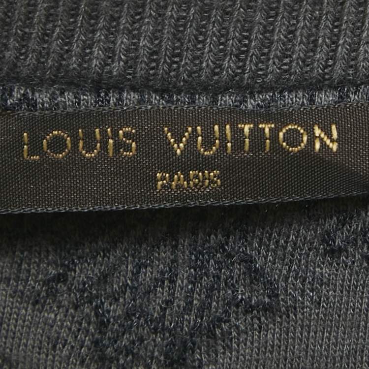 Pre Owned Louis Vuitton Grey Christopher Nemeth Rope Print Jersey Crewneck T-Shirt S