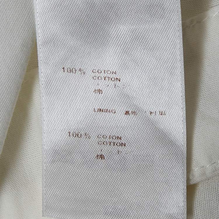 Pre Owned Louis Vuitton White Cotton Buckle Detail Shorts S