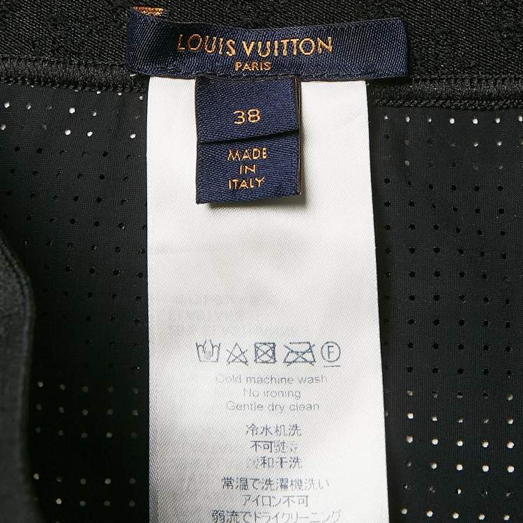 Pre Owned Louis Vuitton Grey Monogram Print Jersey Shorts M