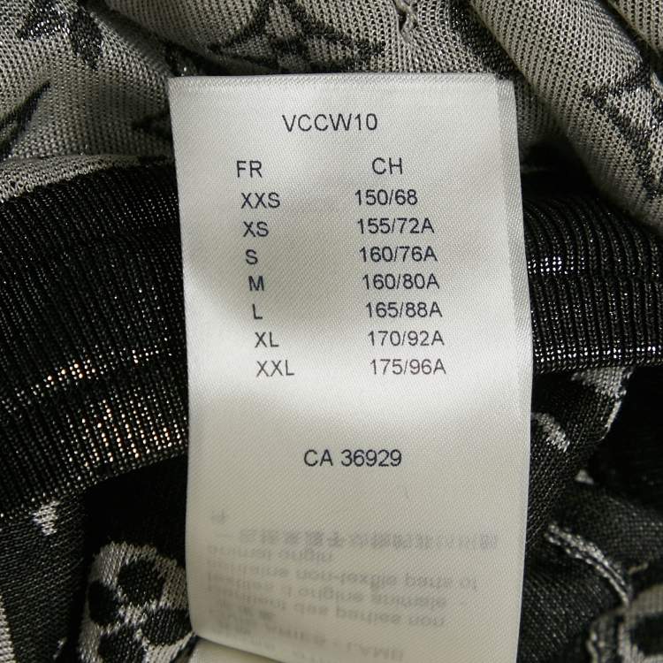 Pre Owned Louis Vuitton Metallic Monogram Lurex Knit Track Pants XS