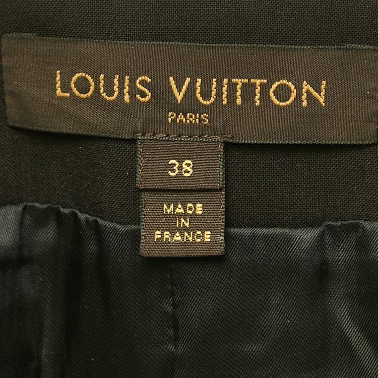 Pre Owned Louis Vuitton Black Wool Single Breasted Blazer M