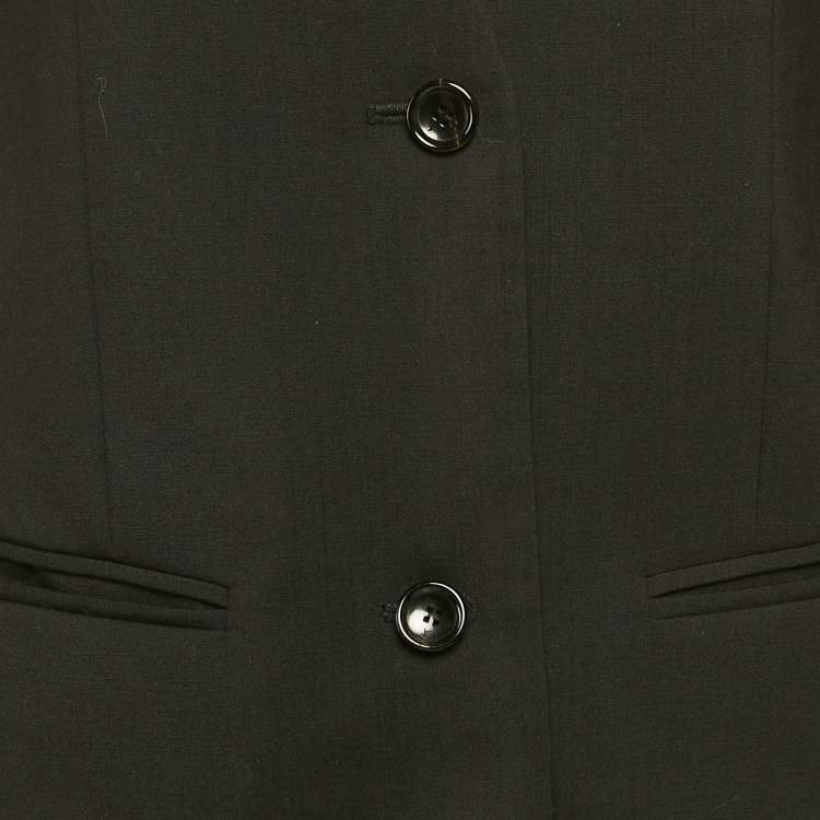 Pre Owned Louis Vuitton Black Wool Single Breasted Blazer M