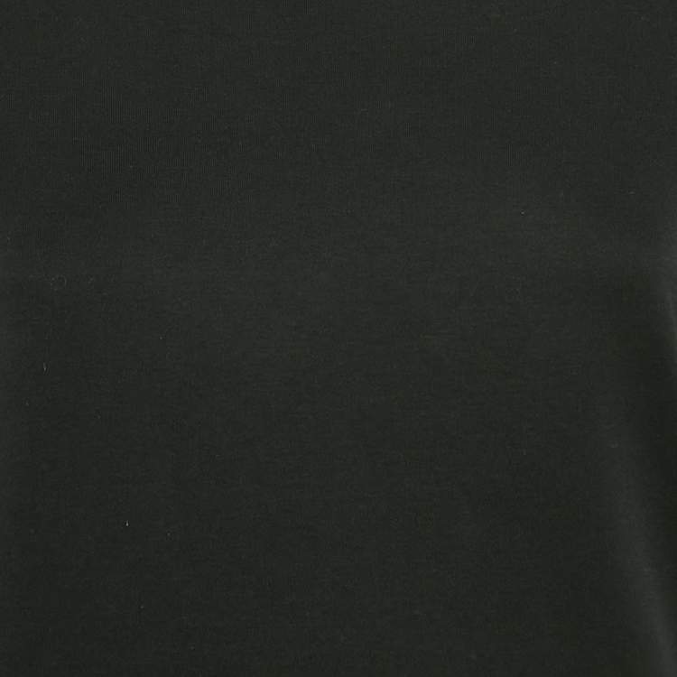 Pre Owned Louis Vuitton Black Cotton Studded Crew Neck T-Shirt S