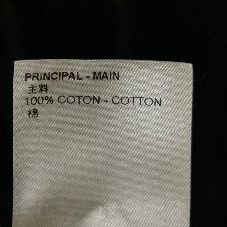 Pre Owned Louis Vuitton Black Cotton Studded Crew Neck T-Shirt S