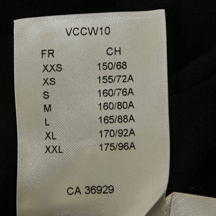 Pre Owned Louis Vuitton Black Cotton Studded Crew Neck T-Shirt S