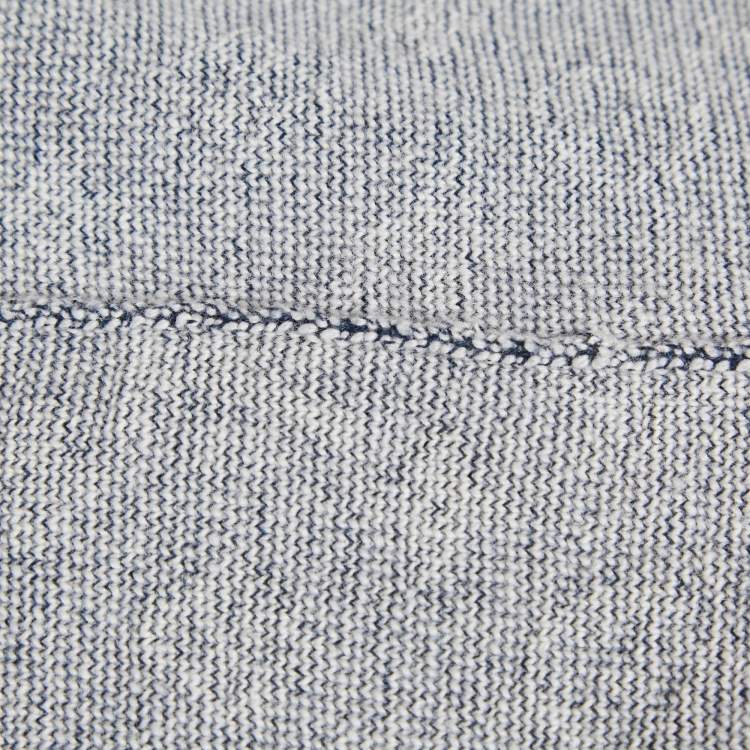 Pre Owned Louis Vuitton Blue Logo Jacquard Knit Sleeveless Short Dress XL