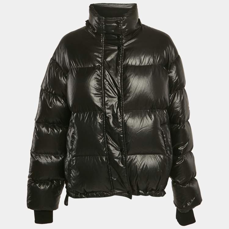Pre Owned Louis Vuitton Black Nylon Hooded Puffer Jacket M