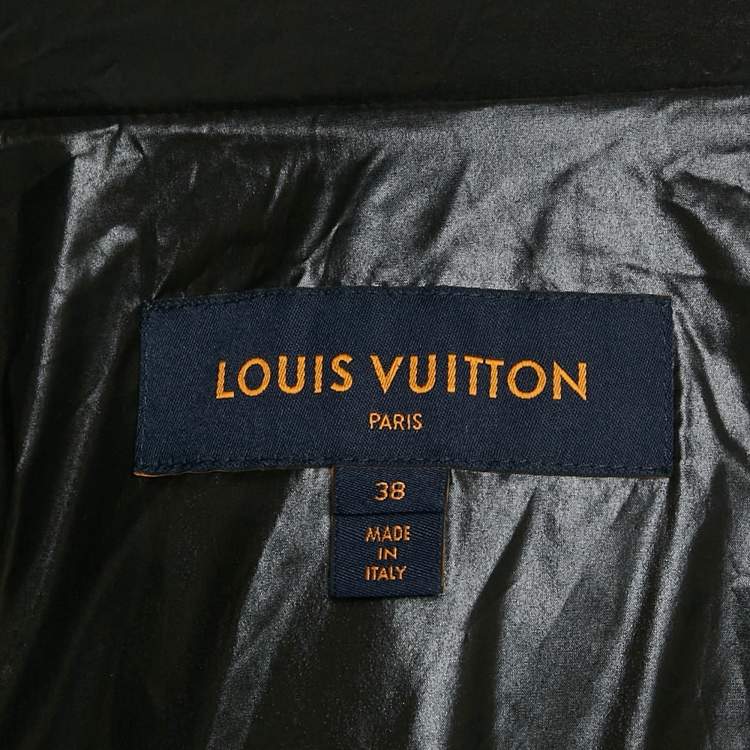 Pre Owned Louis Vuitton Black Nylon Hooded Puffer Jacket M