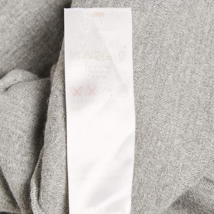 Pre Owned Louis Vuitton Grey Monogram Sequin Wool Blend T-Shirt S