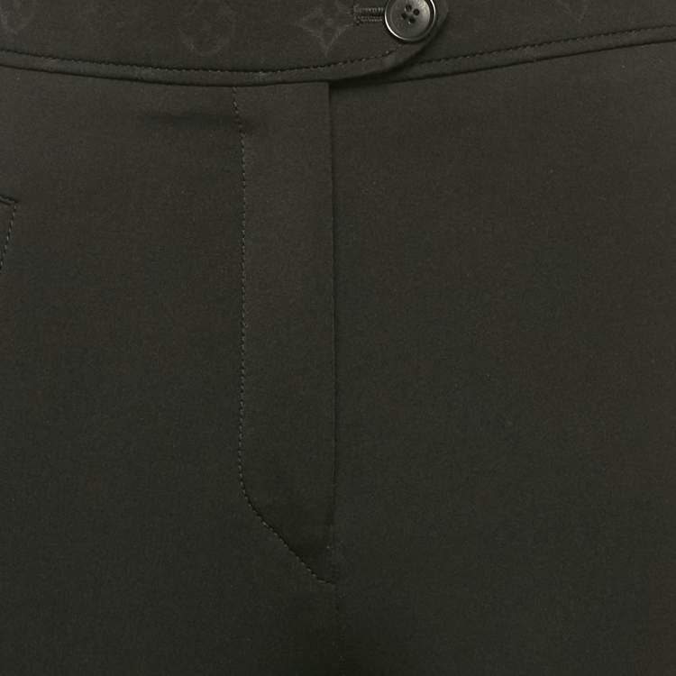 مملوكة مسبقًا Louis Vuitton Black Monogram Trim Jersey Cargo Trousers S