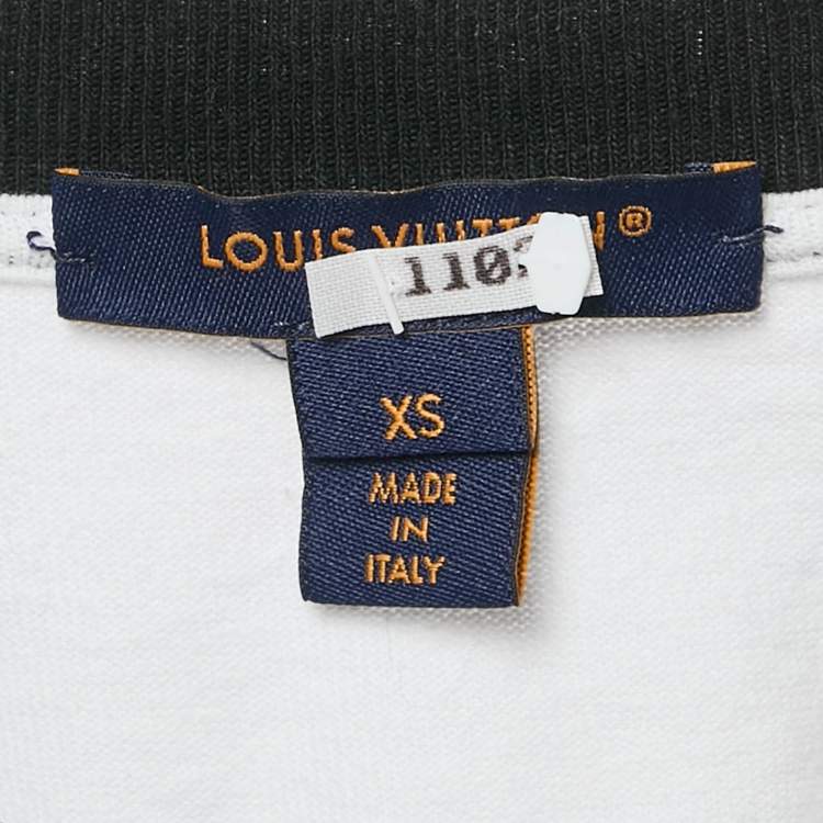 Pre Owned Louis Vuitton White Jersey Chain Detail T-Shirt XS