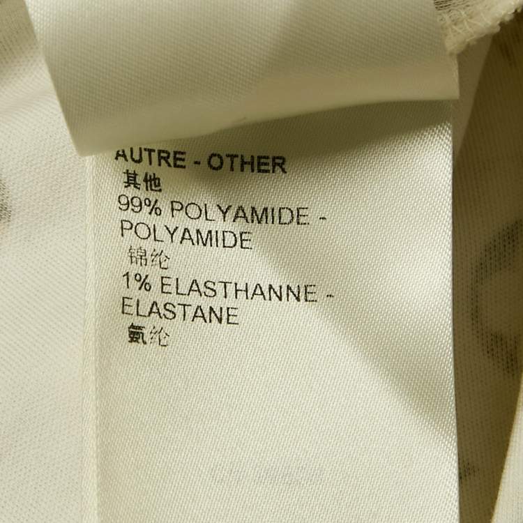 Pre Owned Louis Vuitton Cream Monogram Jersey Crew Neck T-Shirt XS
