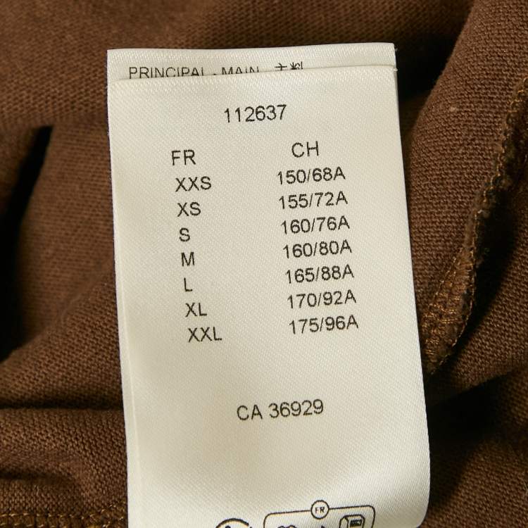 Pre Owned Louis Vuitton Brown VL Print Jersey Crew Neck T-Shirt S