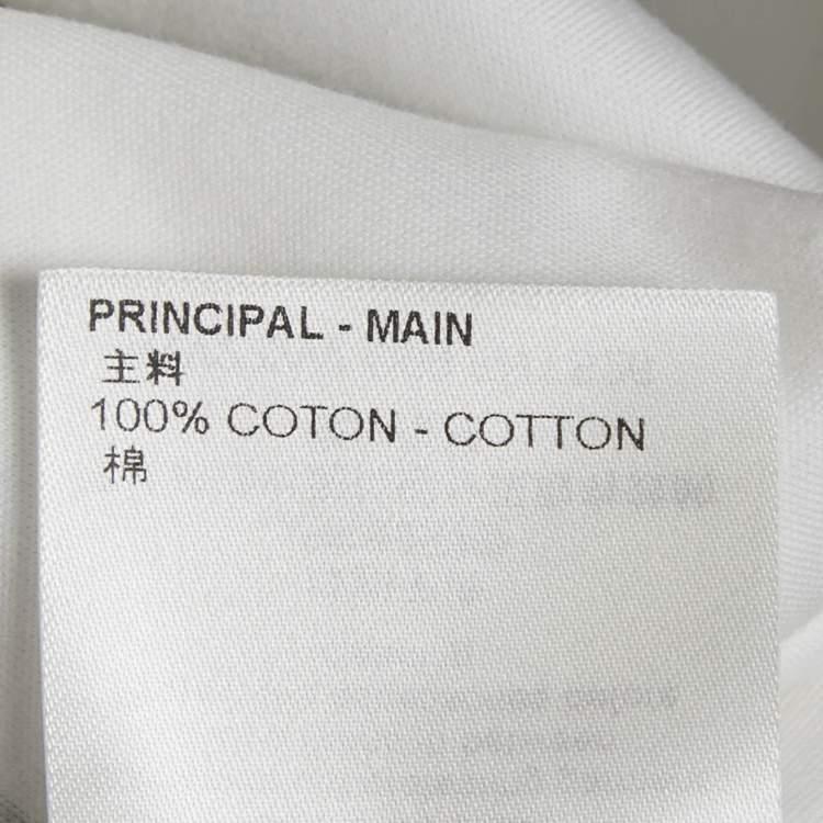 Pre Owned Louis Vuitton White Tennis Balls Print Jesrey T-Shirt S