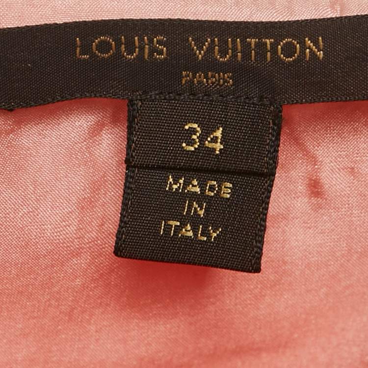 Pre Owned Louis Vuitton Pink Wool Belted Mini Skirt S