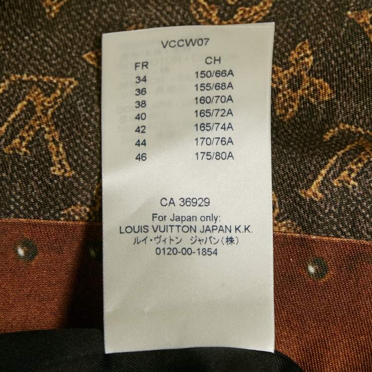 Pre Owned Louis Vuitton Brown Vintage Trunk Monogram Print Cotton Blend Mini Skirt S