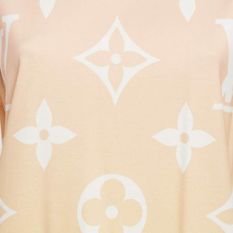 Pre Owned Louis Vuitton Pink Monogram Jersey T-Shirt M