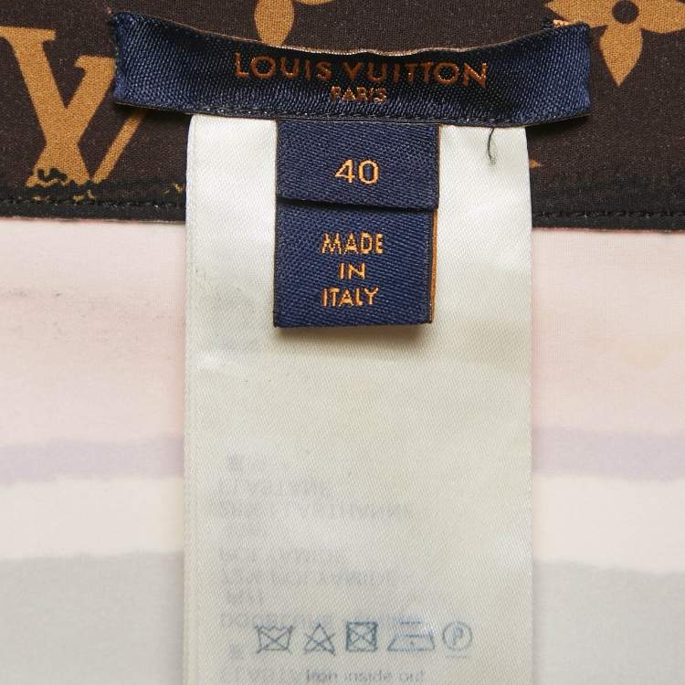 Pre Owned Louis Vuitton Multicolor Printed Jersey Shorts M