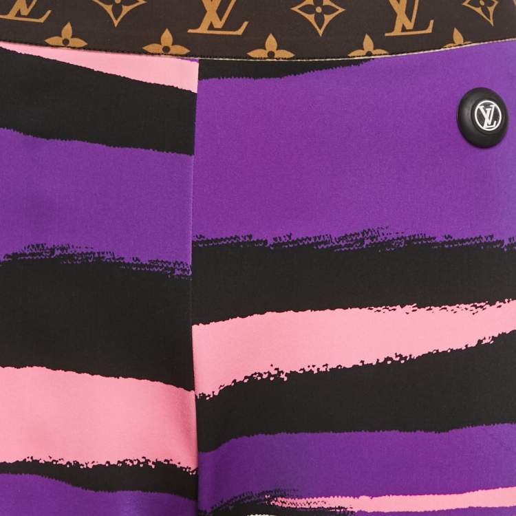 Pre Owned Louis Vuitton Multicolor Printed Jersey Shorts M