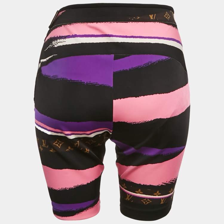 Pre Owned Louis Vuitton Multicolor Printed Jersey Shorts M
