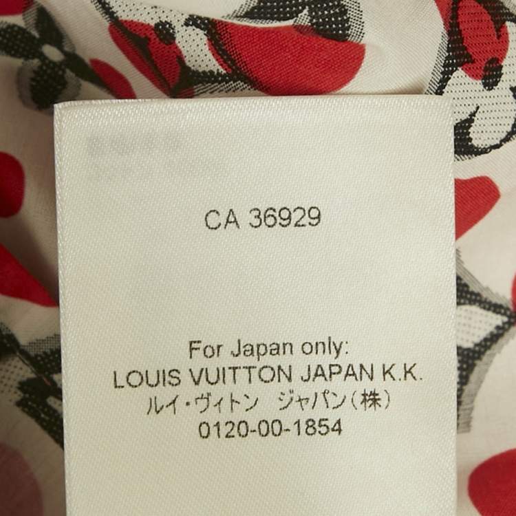 Pre Owned Louis Vuitton x Yayoi Kusama White  Infinity Dots Monogram Cotton Shirt M