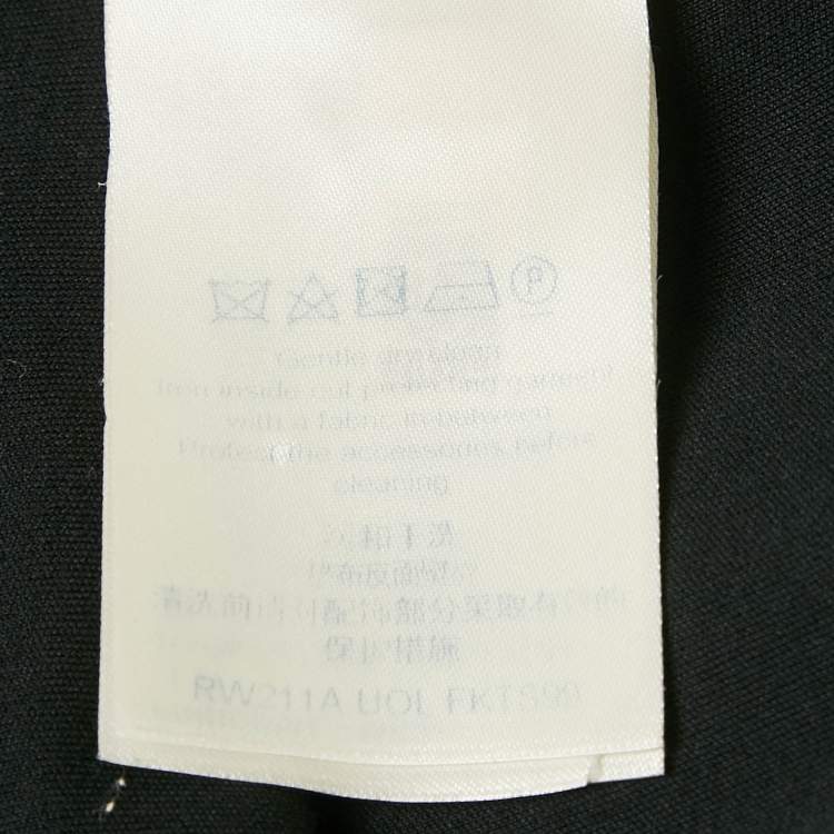 Pre Owned Louis Vuitton Black Cotton Stud Detail Game-On T-Shirt M