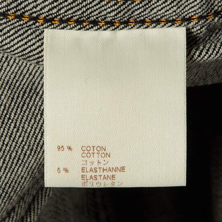Pre Owned Louis Vuitton Black Denim Button Front Jacket M